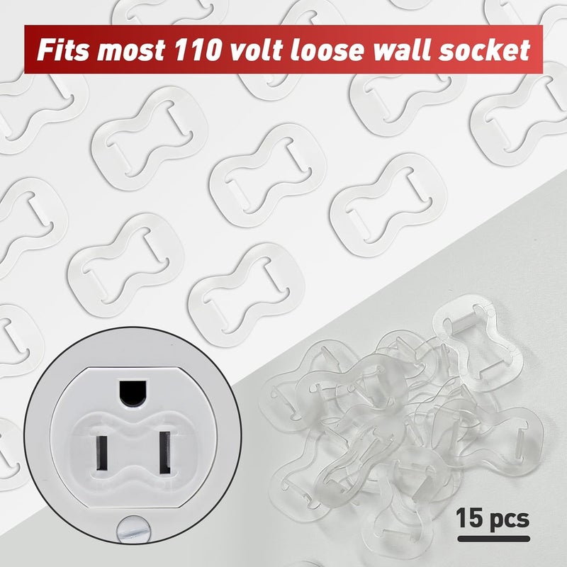 FixlyFido 15-Pack Loose Outlet Fix Plug - Ensure Secure Connection for Power Plugs - Socket Extender Prevents Loose Socket Issues - Easily Fix Loose Outlets - Won't Fall Out or Cut Off Electricity - Image 5